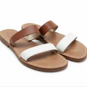 EUC Nana Positano Size 39 Two Strap Leather Handmade In Italy Sandals!!